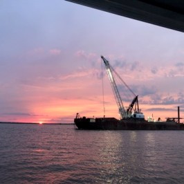 a large ship in a body of water
